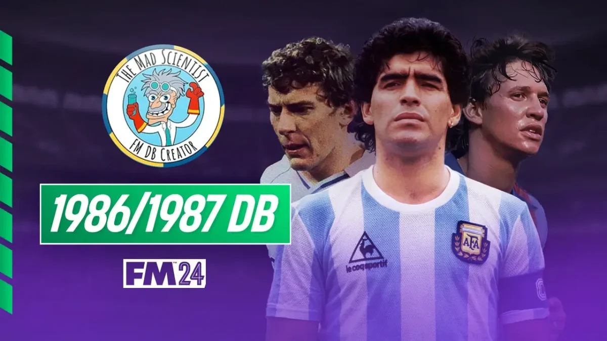 1986/87 retro database for Football Manager 2024