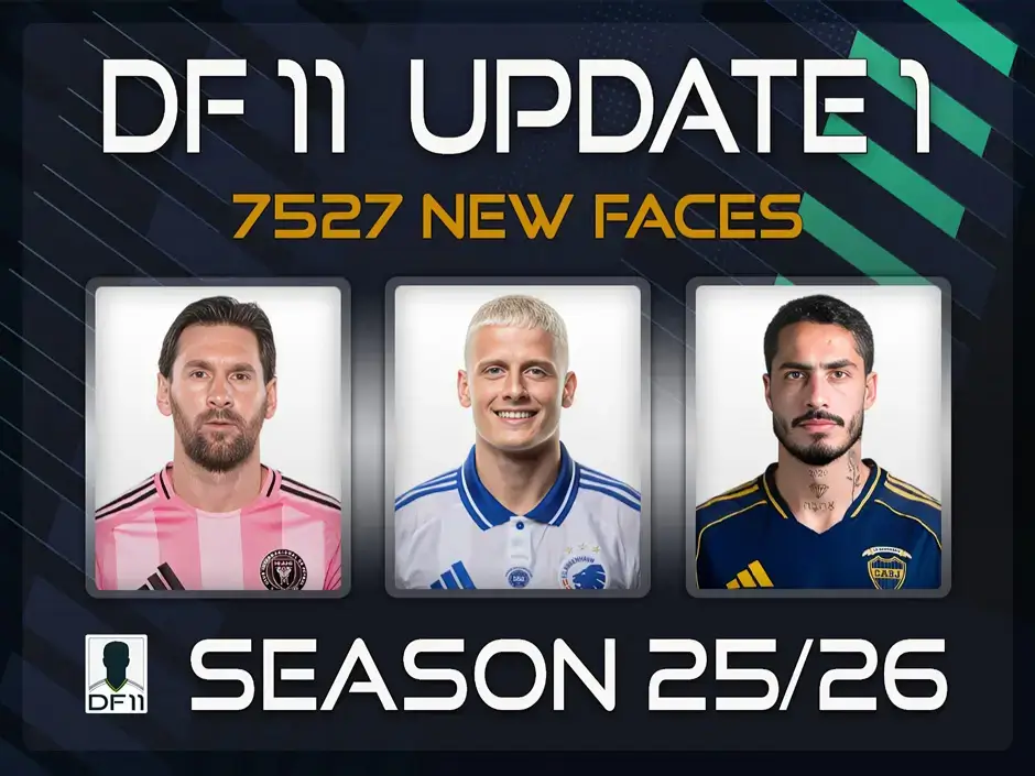 DF11 Faces Megapack 2025 Update pack 1 for 2025/26 season