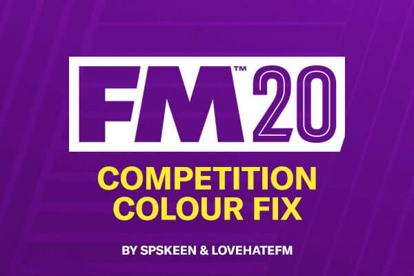 Football Manager 2020 competition color fix