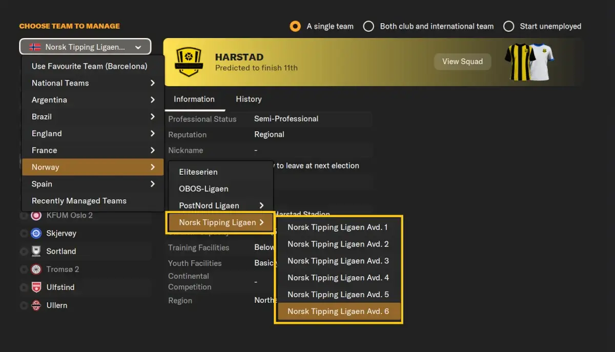 Norwegian 4th tier Norsk Tipping Ligaen Activated on FM24