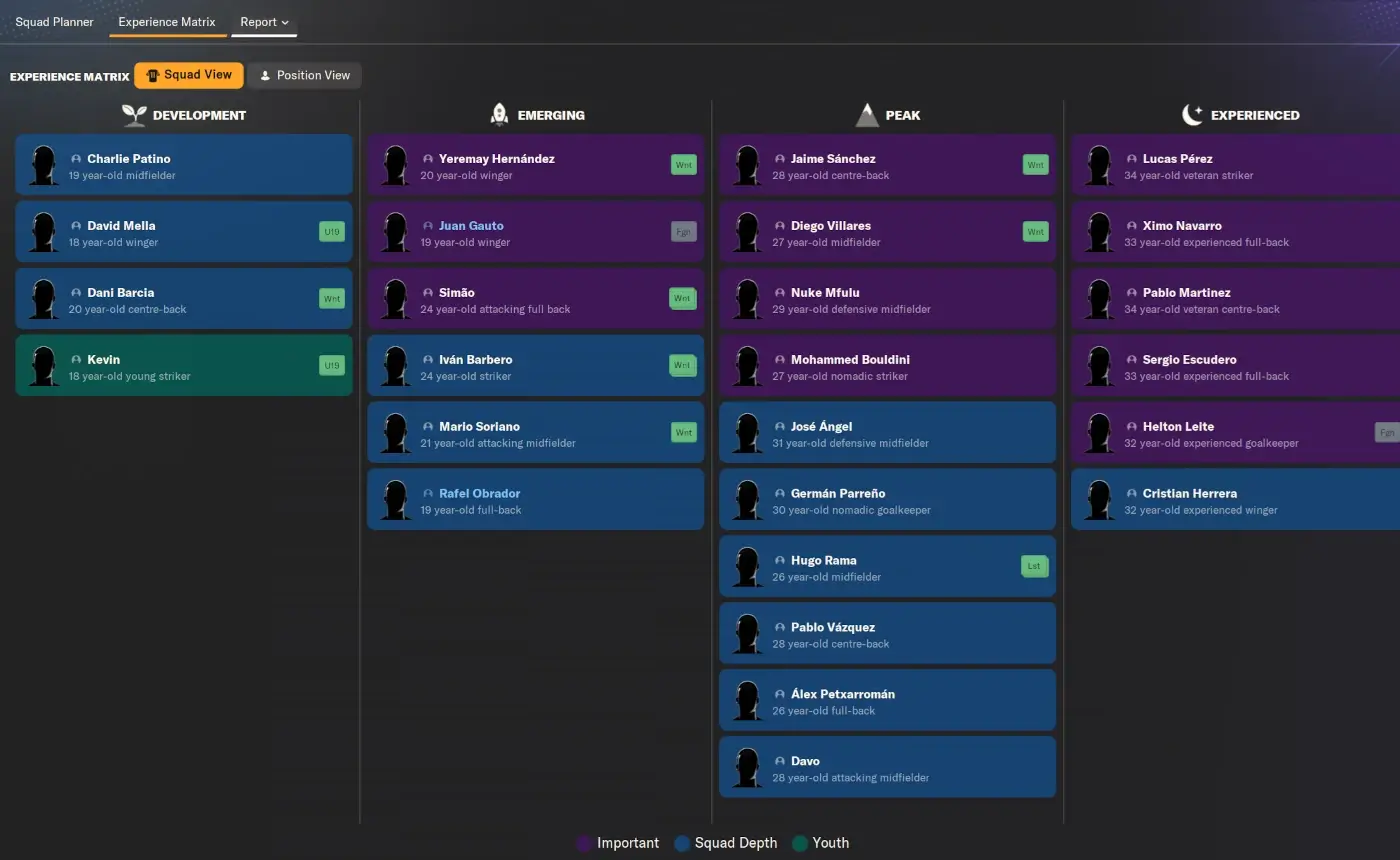 Mastering Day One on Football Manager | First Things to Do On a Brand-New Save 13 FM24 squad planner experience matrix Deportivo La Coruna