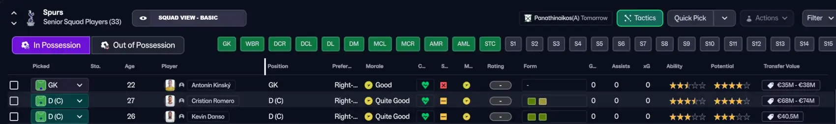 FM26 Custom Squad Views basic