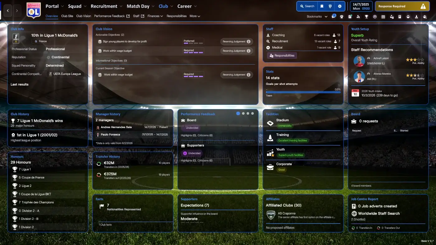 FM26 Darkside Skin Club Overview