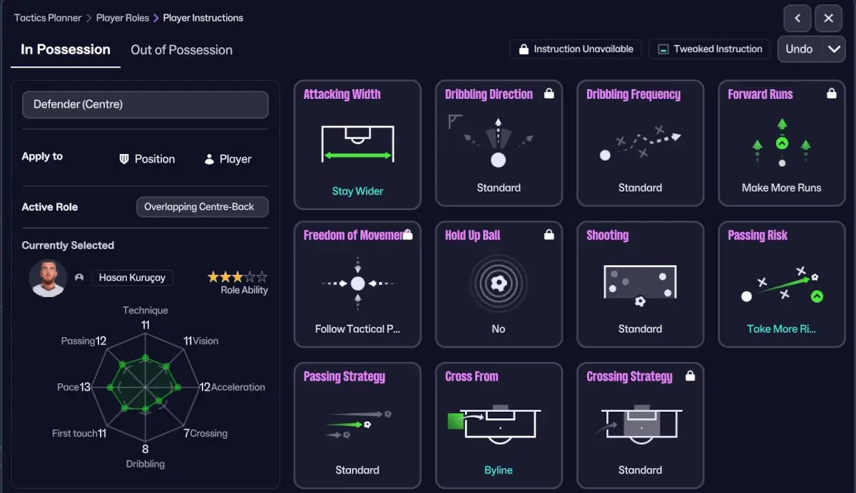 The Powerful Overlapping Centre-Back Role | FM26 Best Player Roles 15 FM26 Overlapping Centre-Back player instructions