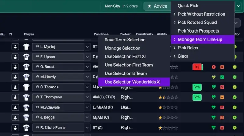 Master Football Manager 26: Proven Hints & Tips to Elevate Your Game 3 FM26 Saving team selections on Football Manager