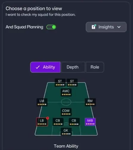 New Football Manager 26 Features & Game Upgrades incl. FM26 Release Date 25 FM26 Squad Planner tile