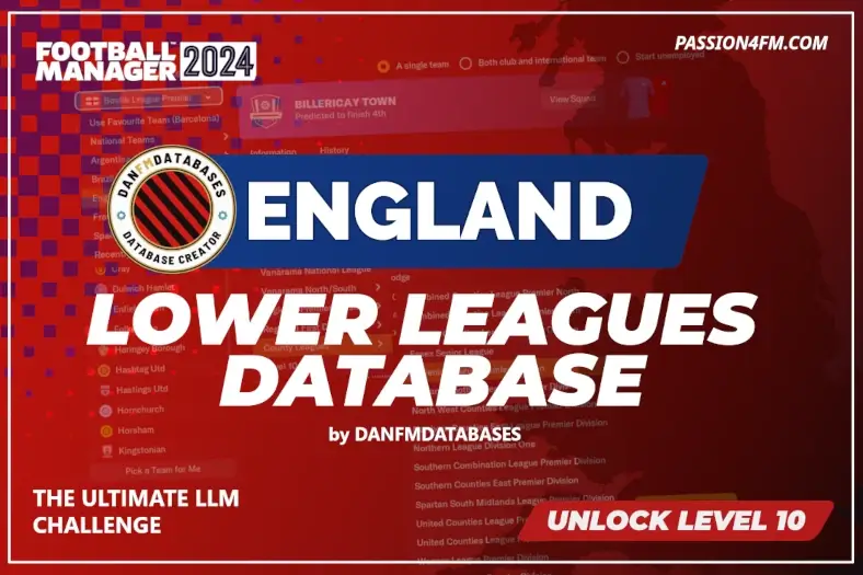 Football Manager 2024 English Lower leagues database