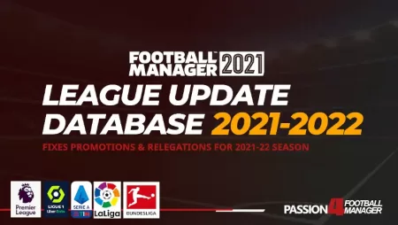 Football Manager 2021 league update database 2021-2022 season