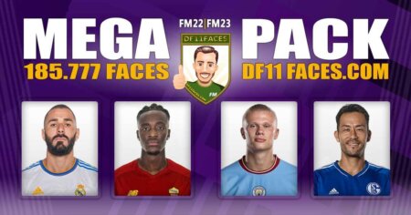 Football Manager 2023 DF11 Faces Megapack