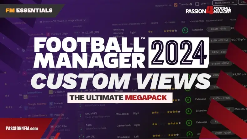 Passion4FM's Football Manager 2024 Custom Views Megapack