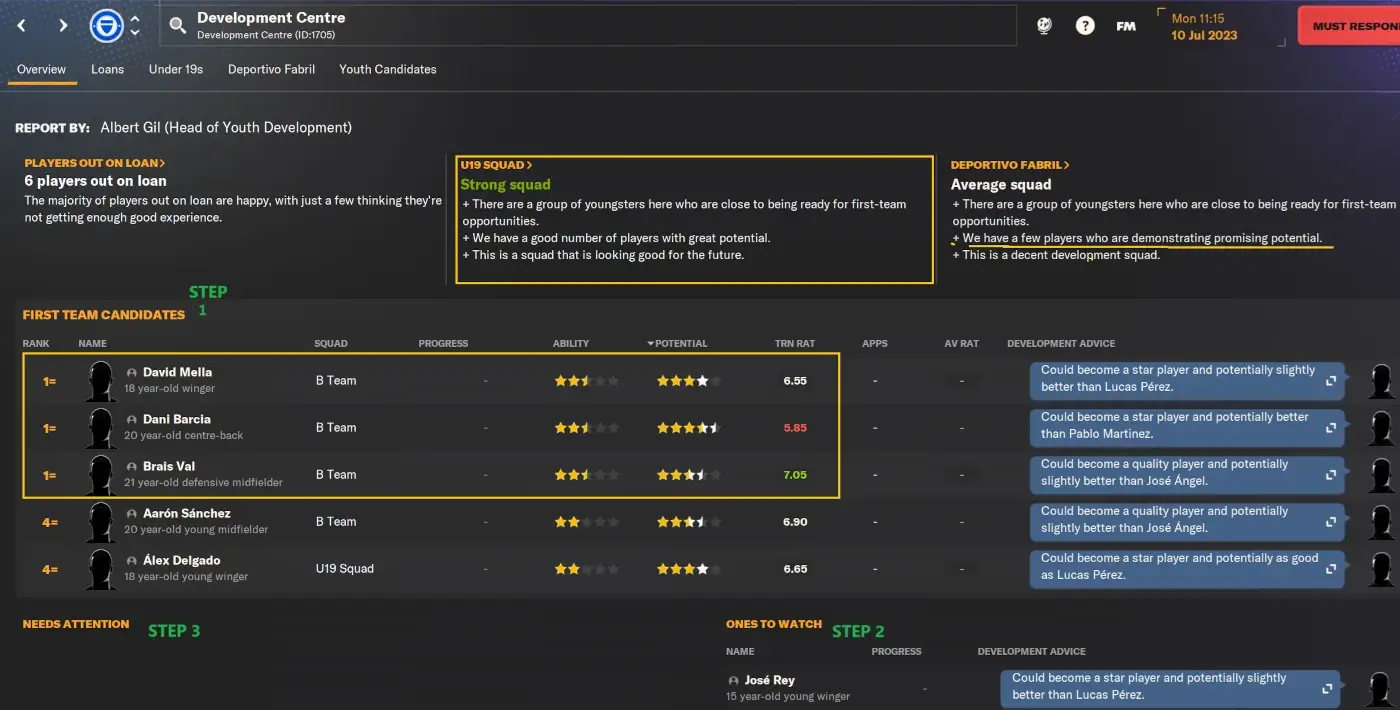 Mastering Day One on Football Manager | First Things to Do On a Brand-New Save 15 Football Manager 2024 Development Centre at Deportivo La Coruna