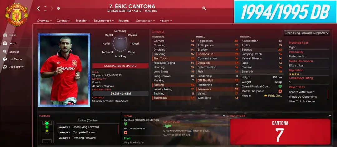 1994/95 Retro Database for Football Manager 2024 by tHe MadSCienTiSt 6 football manager 2024 eric cantona 1994 95 retro database