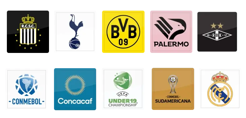 Football Manager 2024 club logos AllinOne 24 examples