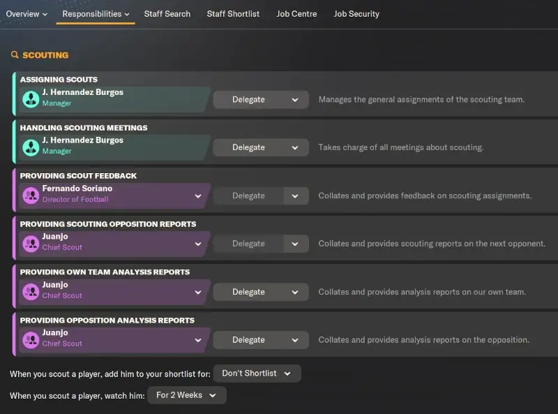 Mastering Day One on Football Manager | First Things to Do On a Brand-New Save 16 Football Manager 2024 scouting responsibilities
