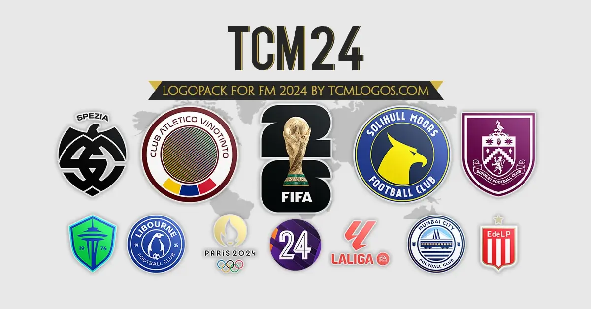Football Manager 2024 TCM24 logos megapack