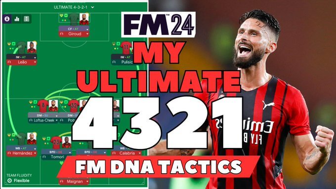 Football Manager 2024 Ultimate 4-3-2-1 rock tactic - best attacking fm24 tactics