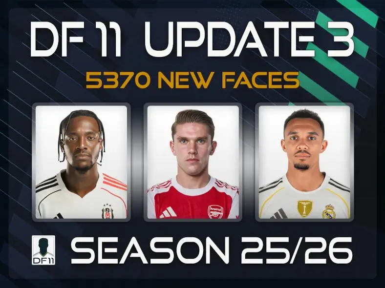 Football Manager 2026 DF11 Faces update pack 3