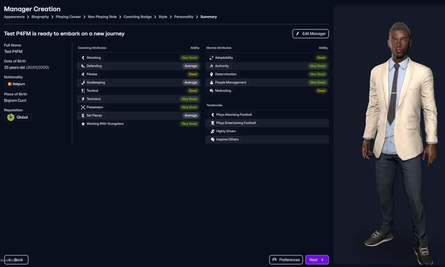 Setting up your Football Manager 26 save | FM26 Beginners Guides 9 Football Manager 26 creating your manager summary