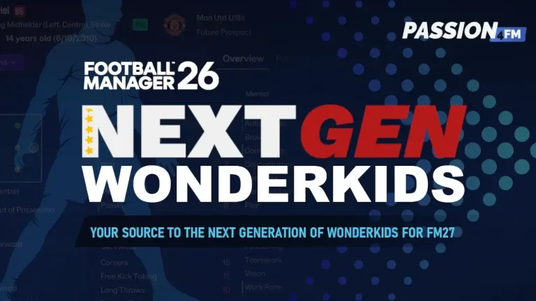 Football Manager 26 NextGen wonderkids Database - your source to FM27 Wonderkids