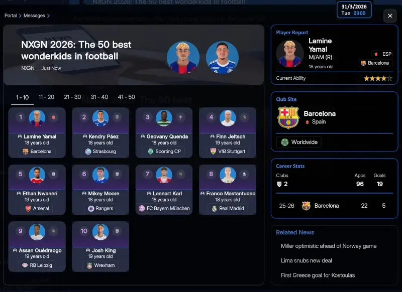 How to Scout Wonderkids & Newgens in Football Manager 26 | Ultimate Guide To Youth Recruitment 10 Football Manager 26 NXGN Awards - 50 best wonderkids