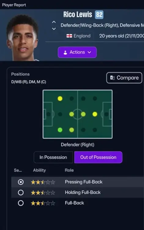 Beginners Guide to FM26 Tactics Creation: In- & Out Of Possession Tactics, New Player Roles & Visualizer 13 FM26 out of possession roles for full-backs and wing-backs