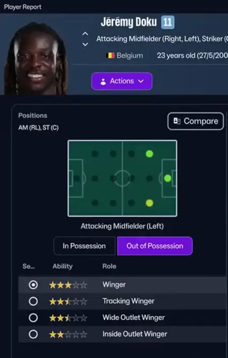 Beginners Guide to FM26 Tactics Creation: In- & Out Of Possession Tactics, New Player Roles & Visualizer 14 FM26 out of possession roles for wingers & wide players