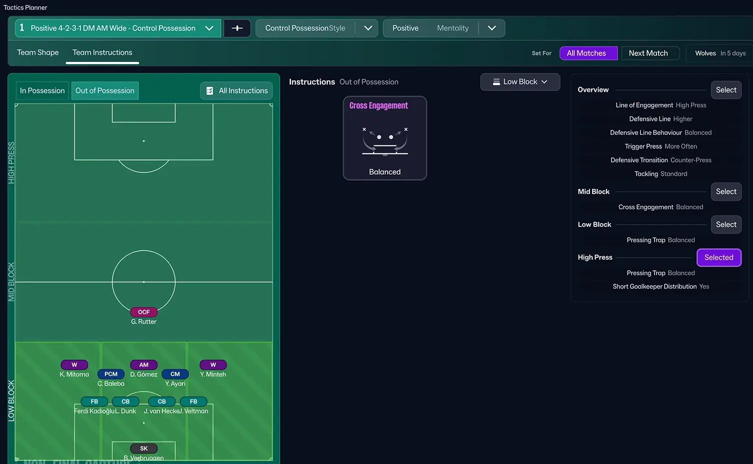 Beginners Guide to FM26 Tactics Creation: In- & Out Of Possession Tactics, New Player Roles & Visualizer 23 Football Manager 26 Tactics visualiser low block applied team instructions