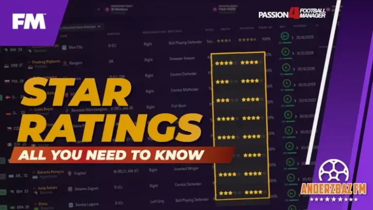 Guide to star ratings on Football Manager