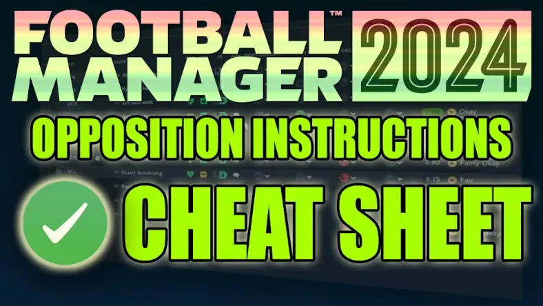 Football Manager opposition instructions cheat sheet
