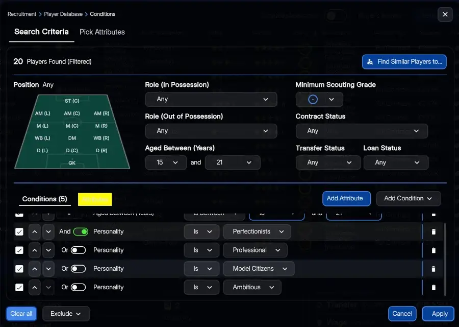How to Scout Wonderkids & Newgens in Football Manager 26 | Ultimate Guide To Youth Recruitment 7 How to manually search wonderkids by personality in Football Manager