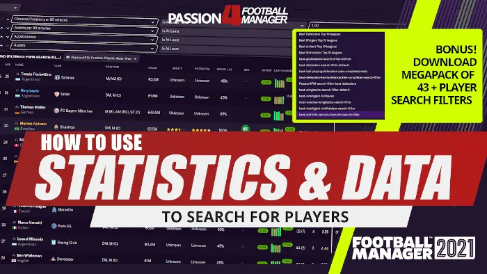 using statistics and data analytics to scout for players in Football Manager