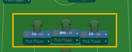 Three at the back in Football Manager DC-D BPD-ST DC-D