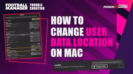 How to change user data location on Football Manager